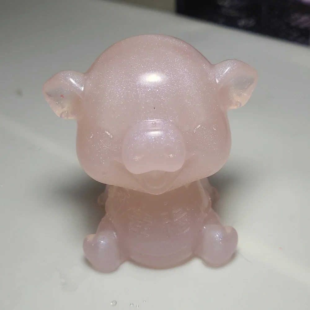 Handmade Resin Happy Pig - Picture 2 of 2